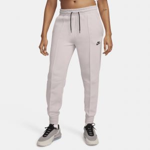 Nike Pantalon de jogging taille mi-haute Sportswear Tech Fleece pour femme - Pourpre - Taille L (FR 46-48) - Female