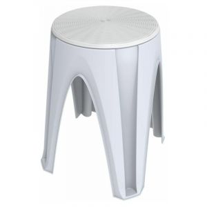 AC-Déco Poufs et petits tabourets - Tabouret rond - 35 x 35 cm - Blanc