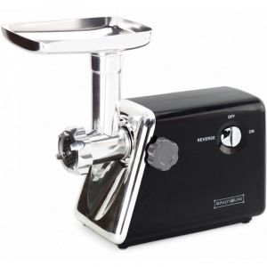 Royalty Line Robot Hachoir &agrave; Viande &Eacute;lectrique RLMG5-BLK - Lames Inox &ndash; Accessoires Saucisses & Kubbe - Pied Antid&eacute;rapant &ndash; Puissant & Silencieux &ndash; 3 Grilles - Noir