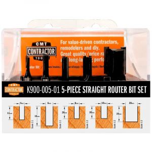 Cmt Orange Tools - K900-005-01 COFFRET 5 FRAISES A RAINER HW Z2 S=8 D=4/6/8/10/20 DR