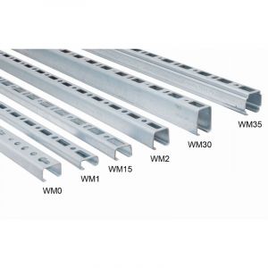 Image de Walraven Rail perforé BIS RapidRail largeur 27 mm hauteur 18 mm épaisseur 1,2 mm longueur 2000 mm Le mètre