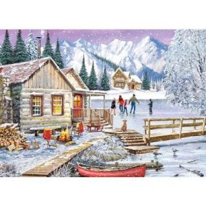 Gibsons Puzzle 1000 pièces : L'hiver à la cabane