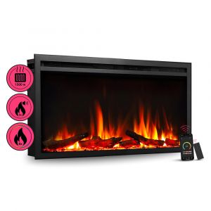 Cheminée électrique BALDERIA Atalanta 33 - Cheminée encastrable - Noir