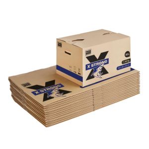 Pack and Move - Lot de 15 Cartons D&eacute;m&eacute;nagement X Strong - 60 x 40 x 40 cm - Charge 40 kg - Extr&ecirc;me R&eacute;sistance - Grande Capacit&eacute;