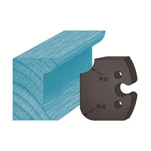 Diamwood Platinum Jeu de 2 contre-fers profil&eacute;s Ht. 48 x 5,3 mm cong&eacute; et quart de rond A206 pour porte-outils de toupie