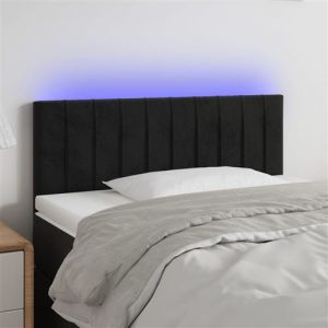 VidaXL Hoofdbord LED 80x5x78/88 cm fluweel zwart3121882