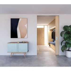 Hawa Ferrures pour portes coulissantes dintérieur en bois à galandage vantail de 100 kg Porta HMT Pocket kit complet 2m