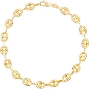 Bracelet Or Jaune Maille Grain de Café - Homme