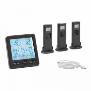 Image de Station météo centrale météo sans fil lcd à 3 Capteurs Wifi Wi-Fi led de température