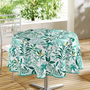 Nappe ronde toile cirée (D160 cm) Sousbois Blanc