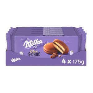 Milka 28 sachets de Choc & Choc - Gâteaux fourrés au chocolat - (4x175g)