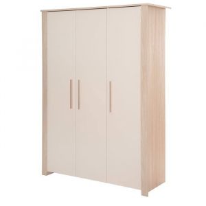 Roba Armoire 3 Portes à Fermeture Douce Beige Cachemire Chêne