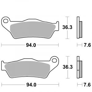 Sbs Plaquettes de freins 671RSI Sinter Métal Fritté avant