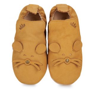 Easy Peasy Chaussons enfant MY BLU MOUSE Marron - Taille 24,26,27