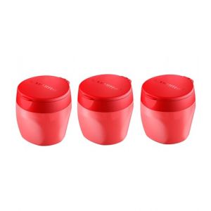 Stabilo Taille-crayon robuste – 3 taille-crayons woody 3 en 1 – pour crayons extra épais – rouge