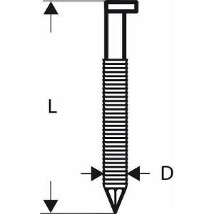 Image de Bosch 2608200014 - Clou en bande tête D SN34DK 50R, 2,8 mm, 50 mm, brillant, cranté