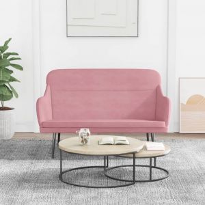 VidaXL Banc Rose 110x76x80 cm Velours