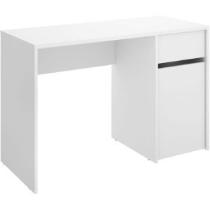 Bureau Dekit Bali avec tiroir et porte 74,5 x 110 x 50 cm Blanc