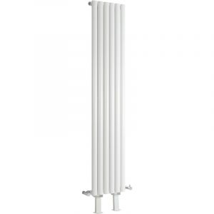 Image de Hudson Reed Radiateur vertical design – Blanc – Avec pieds – Tailles multiples - Vitality