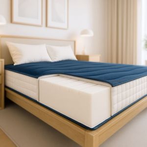 The White Stone Matelas 140x190 cm Waterfoam Anti-allergique Hauteur 20 cm Moyennement Ferme, Antibact&eacute;rien et Respirant Fabriqu&eacute; en Italie