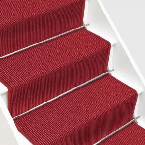 Tapis d'escalier en Sisal Sylt Rouge 66 x 300 cm