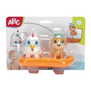 Image de Simba Toys ABC 104010092 Bateau avec 2 Animaux en Vinyle à emboîter, 10 cm, à partir de 12 Mois