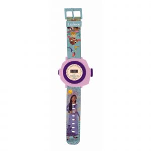 Lexibook Disney Montre Bracelet Ajustable écran Digital avec 20 Projections du Film Wish-pour Enfant, DMW050WI, Bleu/Violet
