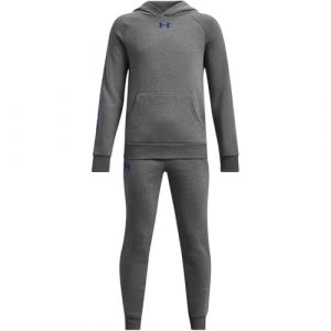 Under Armour Combinaison en Polaire UA Rival Survêtement Garçon, Castlerock Light Heather/Blanc, XL