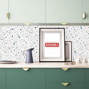 Stickerdecofr - Crédence Adhésive Terrazzo Soft 100 x 60 cm