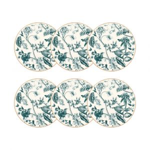 Novastyl Lot de 6 assiettes plates en porcelaine blanche 27cm