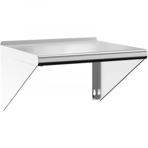 VidaXL Étagère murale 50x45x31 cm argenté acier inoxydable, étagère flottante, étagère murale d'exposition, panneau d'étagère