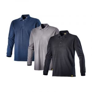 Delta Plus Polo de travail manches longues Diadora Utility ATLANTIS II Bleu L