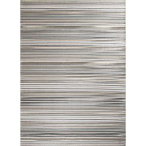Nazar Tapis extérieur réversible motif rayure dégradée - Gris - 180x280 cm