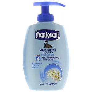 Mantovani Savon liquide au talc et fleurs blanches, 300 ml