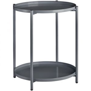 TecTake Table d’appoint OXFORD 45,5 x 45,5 x 53 cm - gris foncé