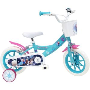 Image de Velo 12 licence reine de neiges pour enfant de 3 a 5 ans avec stabilisateurs a molettes