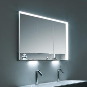 Keuco Meuble miroir ROYAL LUMOS 1200 x 735 x 165 mm anodis&eacute; argent&eacute;