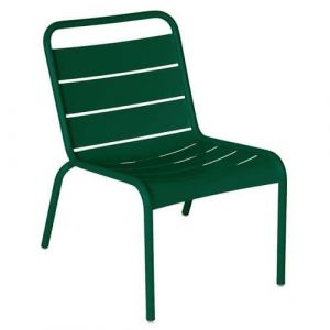 Image de Fermob Chaise lounge Luxembourg / Assise basse vert en métal