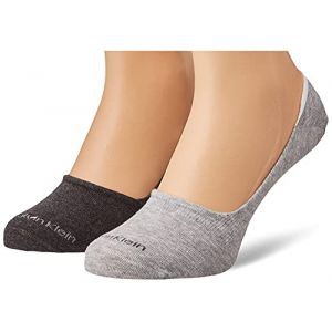 Calvin Klein Des Chaussettes Footie Mid Cut 2 Paires EU 43-46 Dark Grey Melange