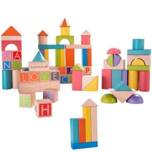 EverEarth Ever Earth bébés et première infanciajuegos de bloquesever earthconstruir et Apprendre, Ensemble Blocs Multicolore 80 - Version Espagnole
