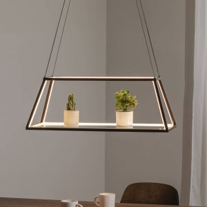LED Suspension à intensité variable 'Mensola' en aluminium pour salon & salle à manger