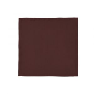 Alexandre Turpault Serviette de table unie en lin violet 45x45