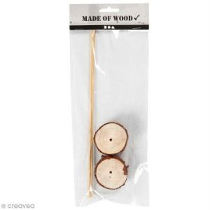 Creotime Socles en bois pour sapin 3D - 2 pcs