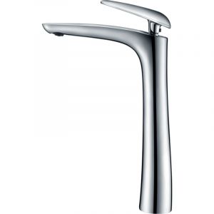 Essebagno Galet mitigeur lavabo bec haut chrome poign&eacute;e chrome - Chrom&eacute;