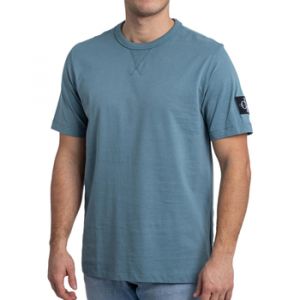 Calvin Klein Jeans Badge Regular Tee J30J323484 Hauts en Tricot &agrave; Manches Courtes, Bleu (Goblin Blue), S Homme
