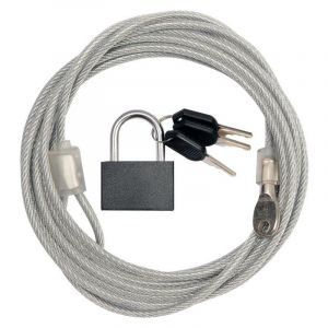 Vorel 77815 – Serrure à clé Câble de sécurité et de verrouillage 3 clés, Gris