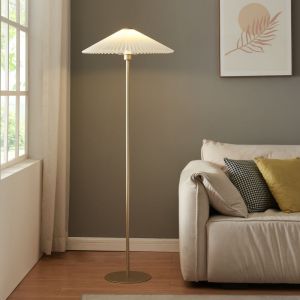 Lux.pro - Lampadaire Appledore métal 147 cm or / blanc