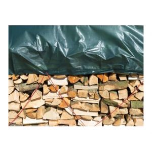 Nature Bâche de bois PE 2x8 m verte 6072413