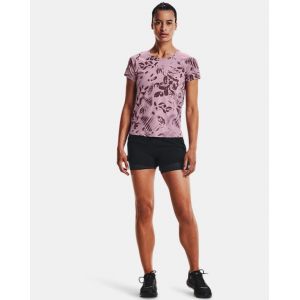 Under Armour Iso-Chill 200 Print Short Sleeve Shirt Women, violet S T-shirts course &agrave; pied