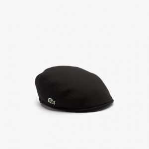 Lacoste Béret uni en coton avec crocodile brodé Taille L Noir